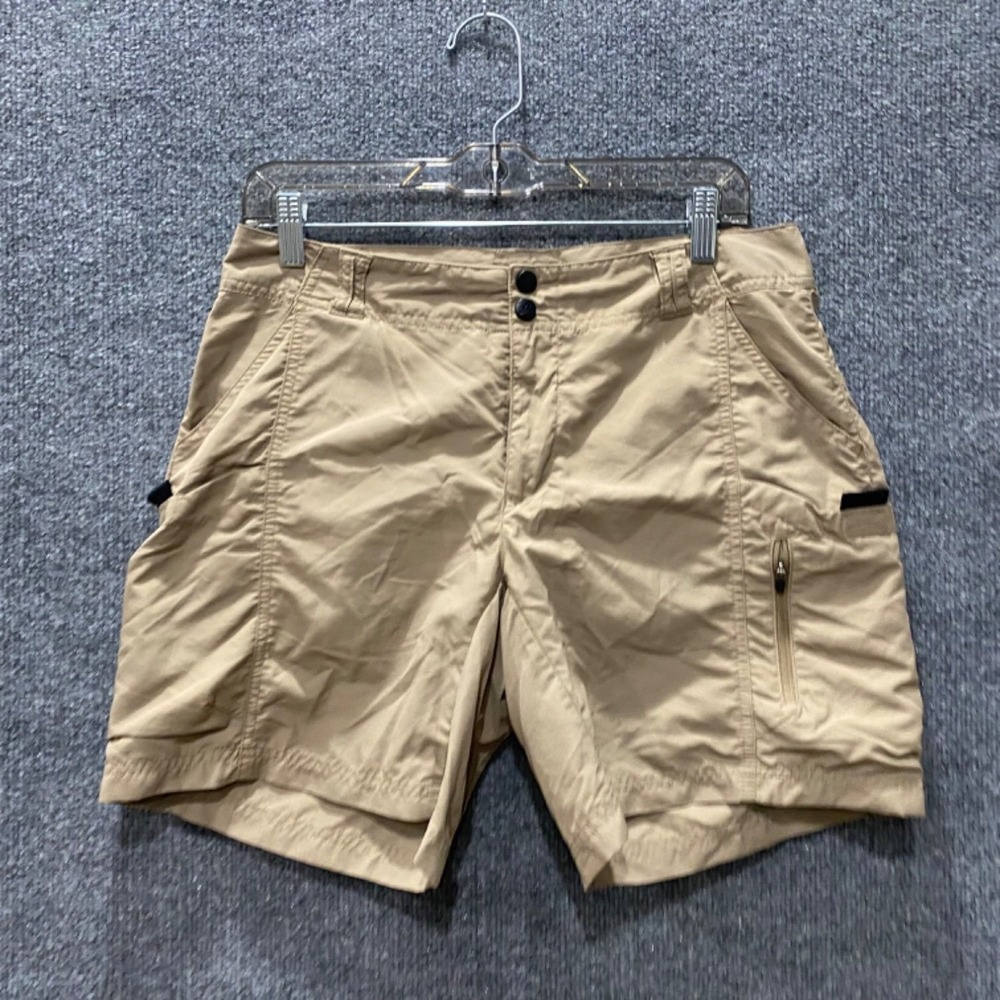 REI Sahara Cargo Hiking Shorts Womens 8 Tan Beige UPF 50+ Quick Dry 778616
